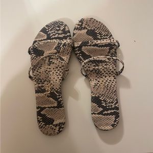 TKEES
Gemma Snake Embossed Slide Sandals